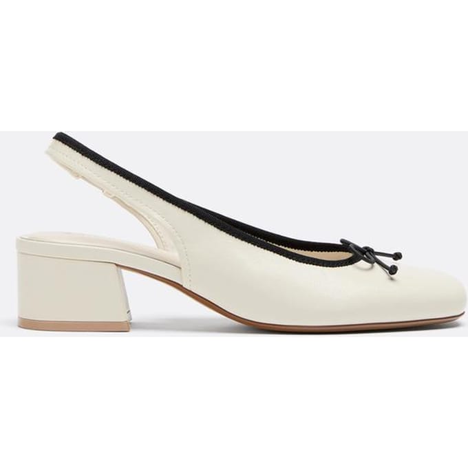 Stradivarius Slingback ballerina's met hak  ECRU 39