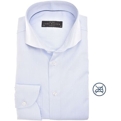 John Miller Overhemd Tailored Uni Non Iron Licht Blauw / male