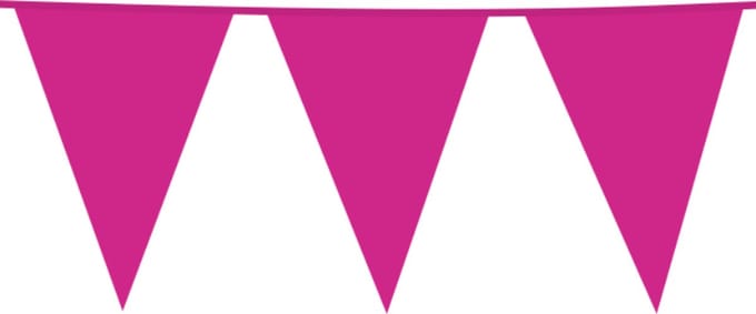Vlaggen slinger XL magenta - hot pink