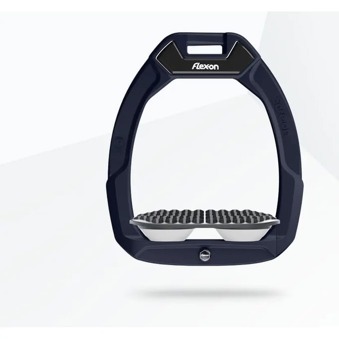 Veiligheidsstijgbeugels Paardrijden Endurance Blauw/Grijs/Wit Flex-On Safe-On