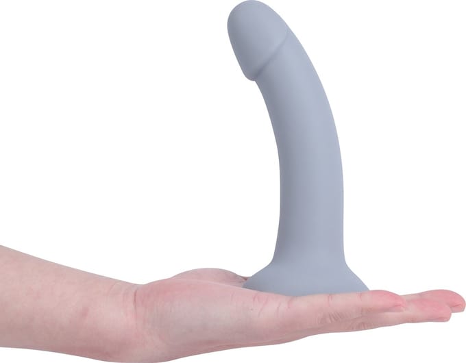 Banoch | Dildo Claes - grijs | siliconen met zuignap | 17 cm lang | Ø 3,4 cm