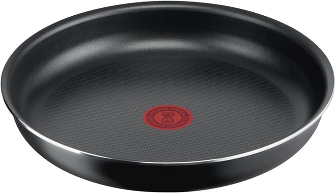 Aluminium Antiaanbakpan 22 cm met Afneembare Handgreep en Thermosignaal
