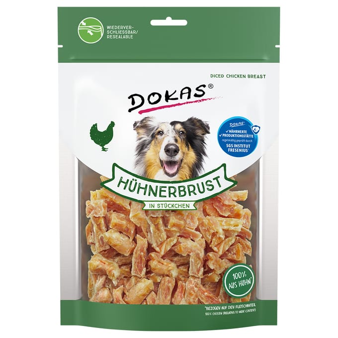 2x200g Kippenborst in Stukjes Dokas Hondensnacks