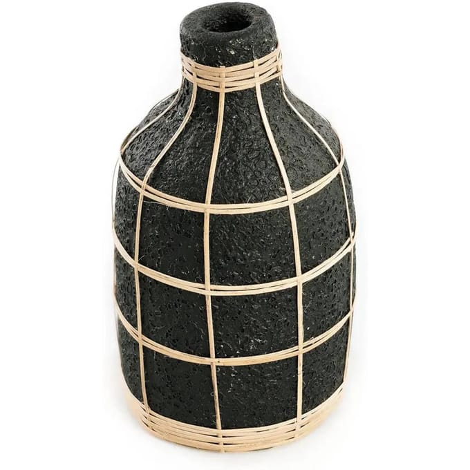 De Whoopy Vaas - Zwart Naturel - L