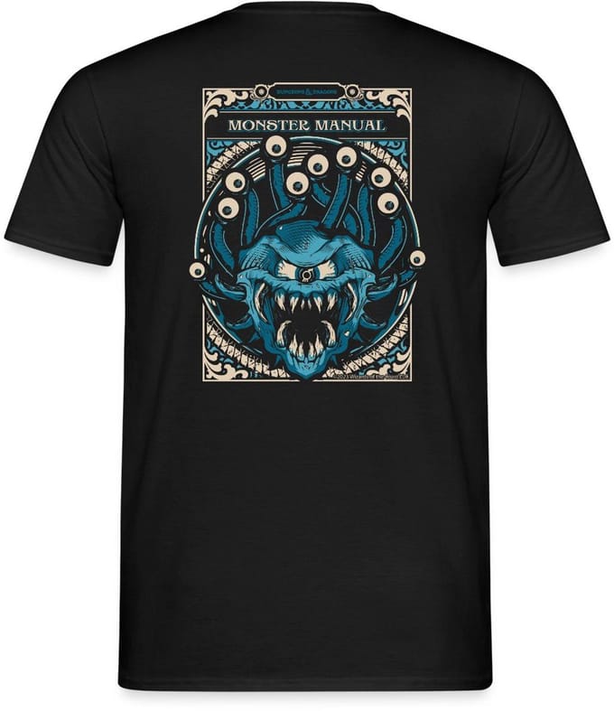 Dungeons And Dragons Monster Manual Met Beholder T-Shirt Heren