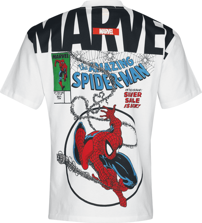 Spider-Man - Disney T-shirt - Split Comic - S tot XXL - voor Mannen - wit