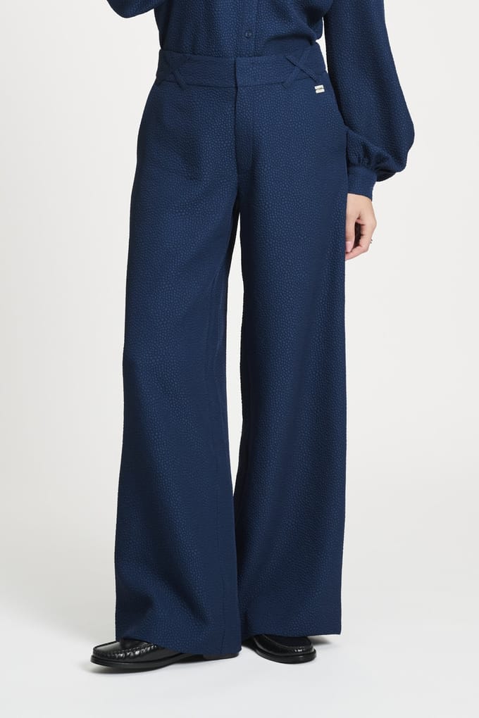 POM Amsterdam Pants - Bubble Nightfall Blue Taglia: 36 | Pantaloni Outlet | Donna | Blu