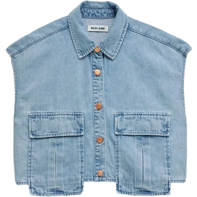 Lichtdenim Blouse Dames Salsa Jeans