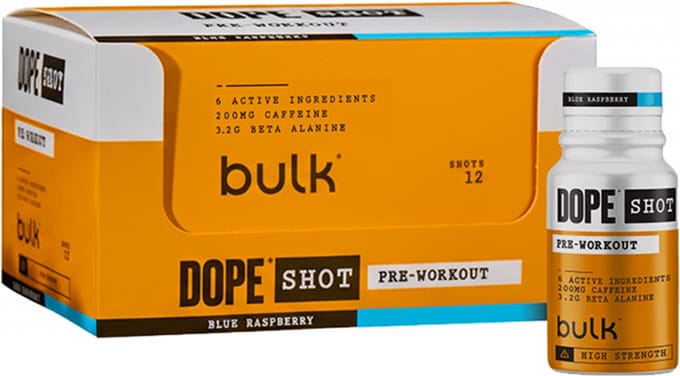 Bulk Dope Pre-Workout Shots (12x60ml) Blue Raspberry - Pre-Workout - Pre-Workout Shots