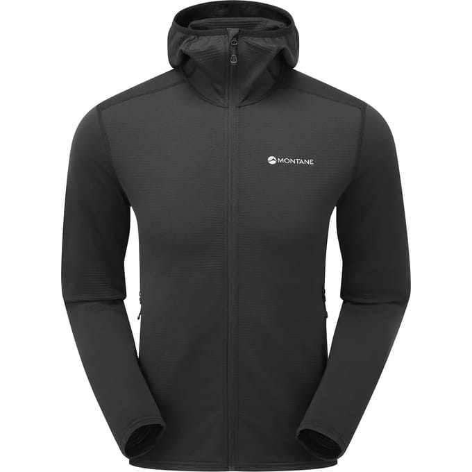 Montane Protium Lite Hoodie, fleecetrui, heren, zwart
