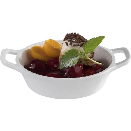 GGM Gastro (60 Stück) Schale - MINI - Melamin - 70ml - Ø 85mm - mit Tragegriffen - Weiß