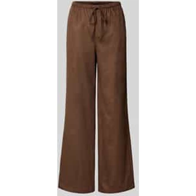 wide fit stoffen broek met achterzak