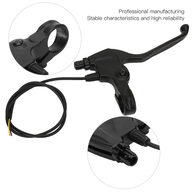 Levier de frein à main professionnel en alliage d'aluminium pour scooter électrique black