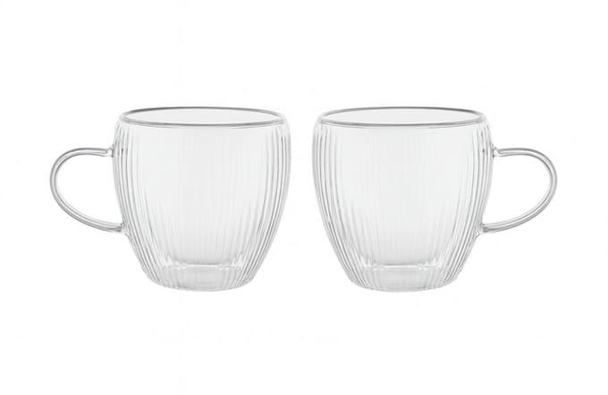 Almina Freya Doble - Luxe Glazen - Thee en Koffie - Set van 2 stuks - 250ml - Glas