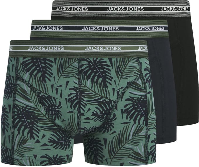 Jack & Jones Ezra Leaves Trunk Boxershorts Heren (3-pack) - Maat S