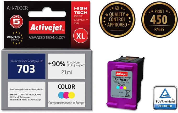 ActiveJet-inkt voor Hewlett Packard No.703 CD888AE.