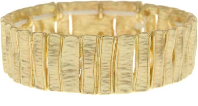 Behave - armband goudkleur bewerkt design - elegantie overdag - 19 cm