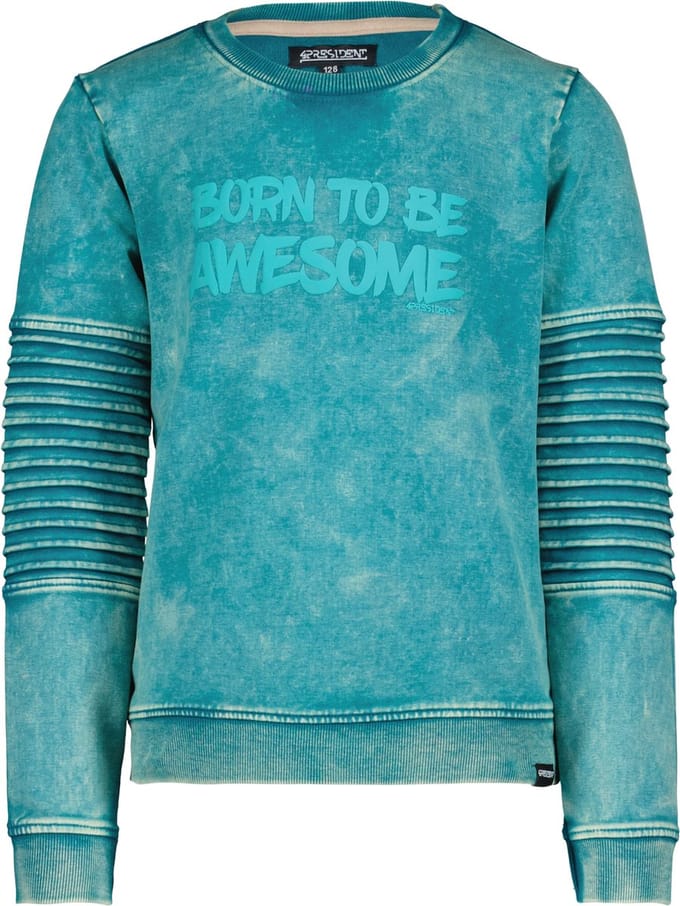 4PRESIDENT Sweater jongens - Blue Coral - Maat 80 - Jongens trui