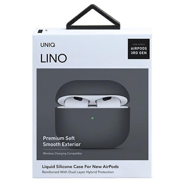 Uniq Lino Hybrid Liquid Silicone Case voor de Apple AirPods 3 (2021) - Ash Grey