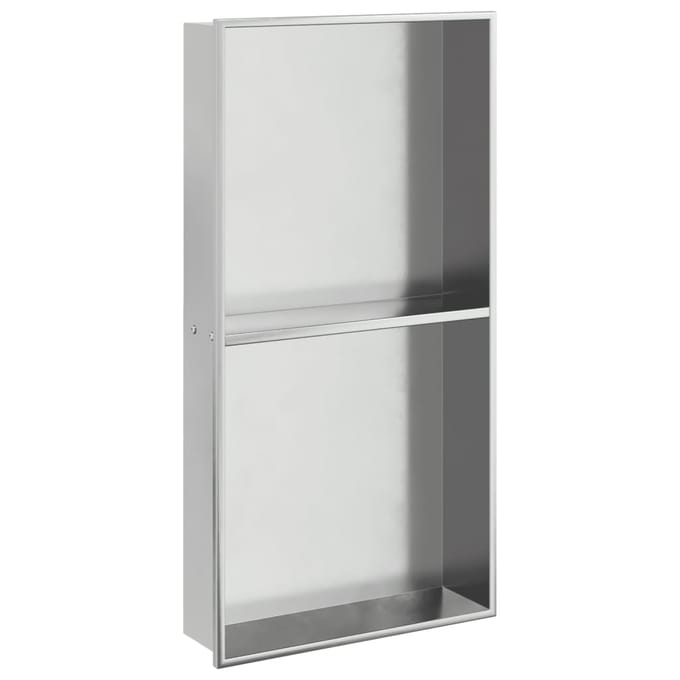 vidaXL - Douchenis - 32x62x9 - cm - roestvrijstaal - geborsteld - zilverkleurig