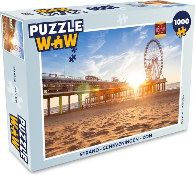 Puzzel Strand - Scheveningen - Zon - Legpuzzel - Puzzel 1000 stukjes volwassenen