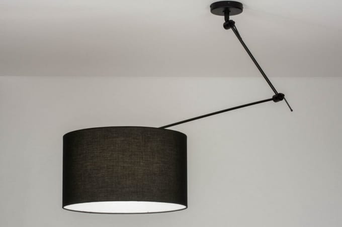 Lumidora Hanglamp 30738 - BRISBANE - E27 - Zwart - Metaal - ⌀ 45 cm