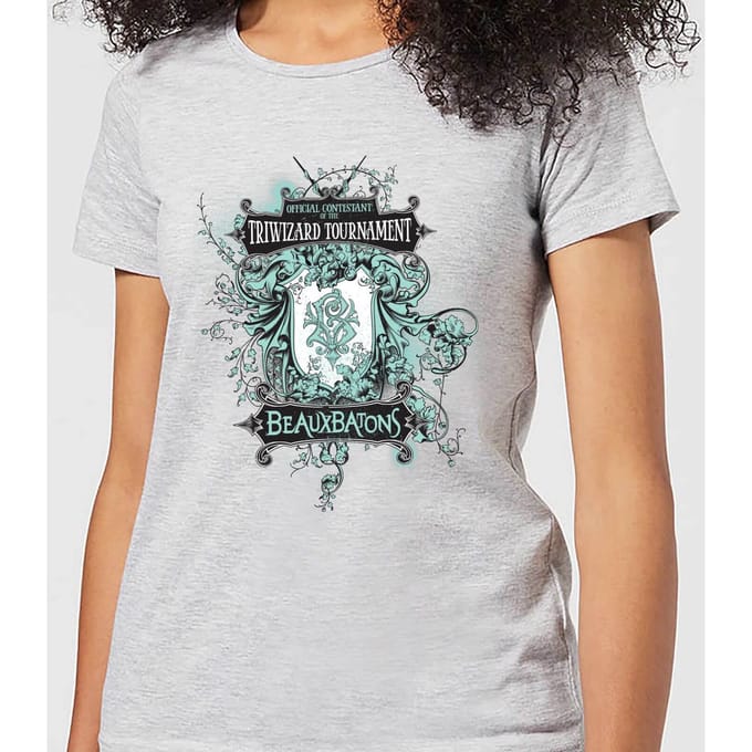 Harry Potter Triwizard Tournament Beauxbatons dames t-shirt - Grijs - S
