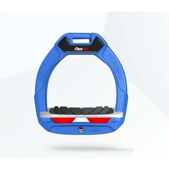 Veiligheidsstijgbeugels Ruiter Inklapbaar Grip Blauw/Grijs/ Rood Kind Flex-On Safe-On