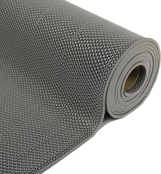 Vloermat - Antislipmat - Natte ruimtes - Vrij op maat - 500 x 90 cm - Grijs