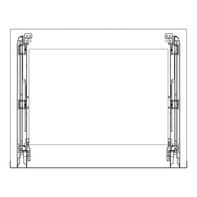 AEG voorste glas, zwart, 594x465mm 140225485030
