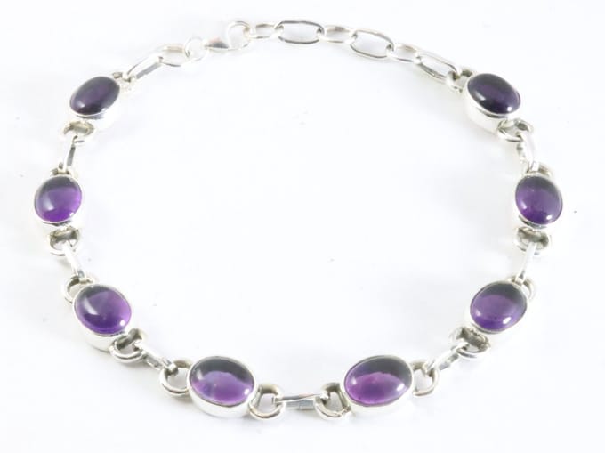 Zilveren armband met amethist