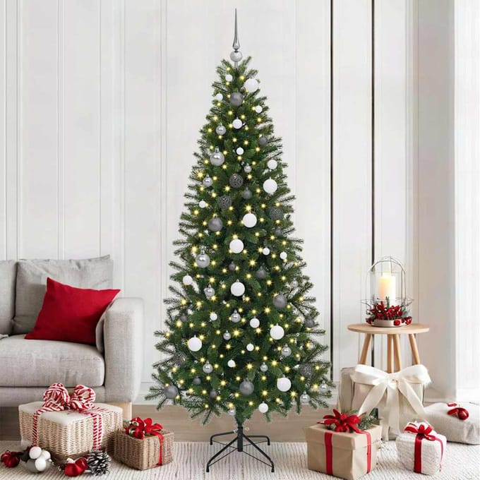 vidaXL Kunstkerstboom Groen 210 cm PE en PVC