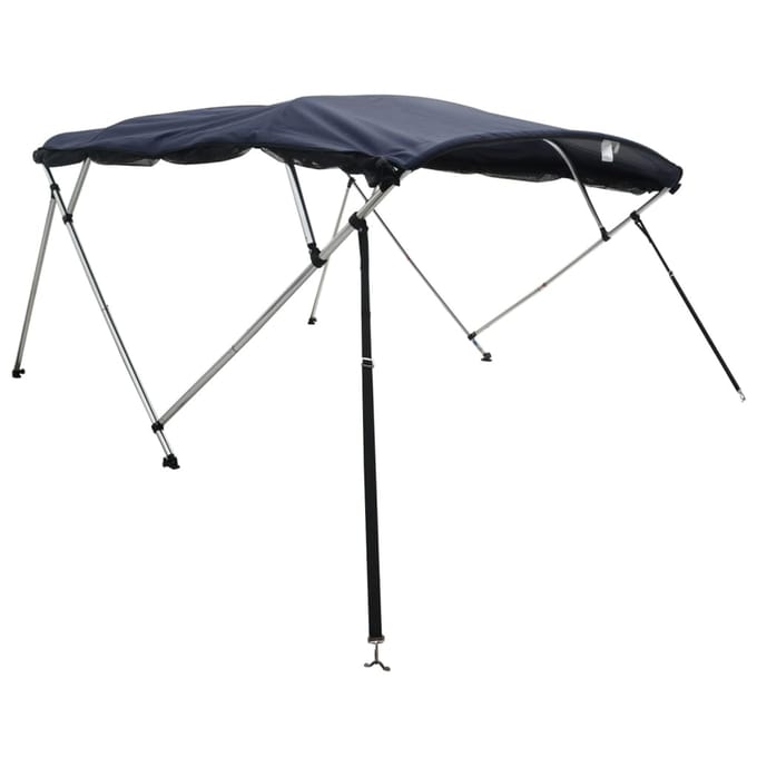 vidaXL - Biminitop - 4 - bogen - met - mesh - zijwanden - 243x(230-244)x137 - cm