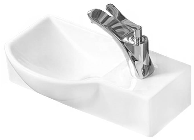 Mexen Hugo opbouw wastafel links 40 x 22 cm, wit - 21254000L