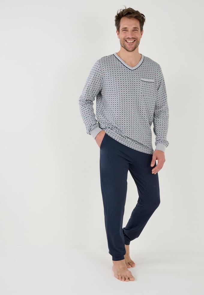 Damart - Pyjama in jogging stijl - Heren - Grijs - XL
