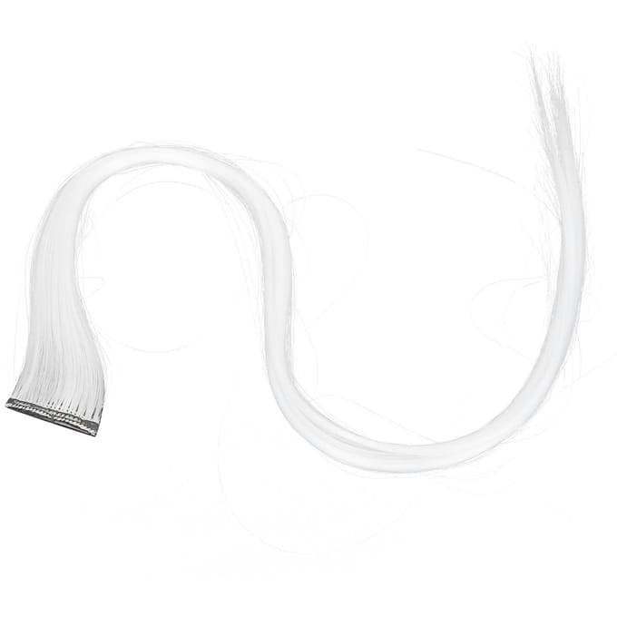 Felgekleurde hairextensions haarstuk recht haarstuk clip voor cosplay verkleedfeest vakantie wit white