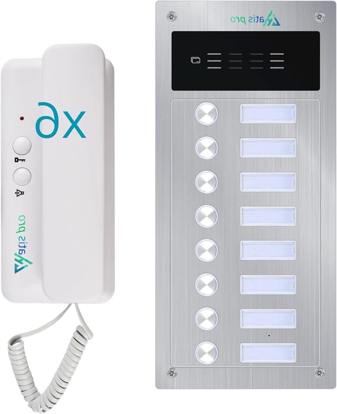 Automatische Deurintercom - Deurtelefoon Systeem - Toegangscontrole Huis - Geïntegreerde RFID Lezer - 30 x 30 x 30 centimeter - Wit