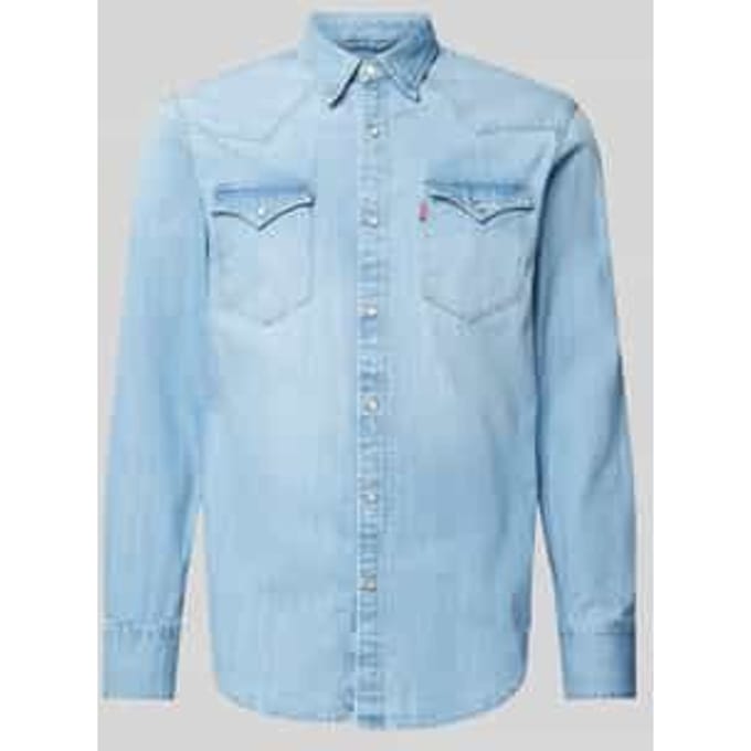 Levi's Barstow Western Standard Fit Shirt Maat: S | Casual Overhemden Outlet | Heren | Blauw
