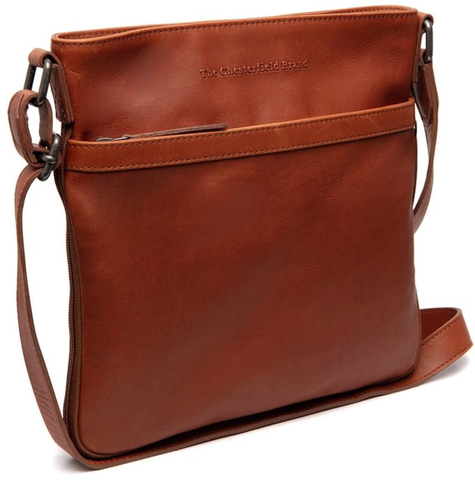 The Chesterfield Brand schoudertas Mirea Shoulderbag Cognac bruine