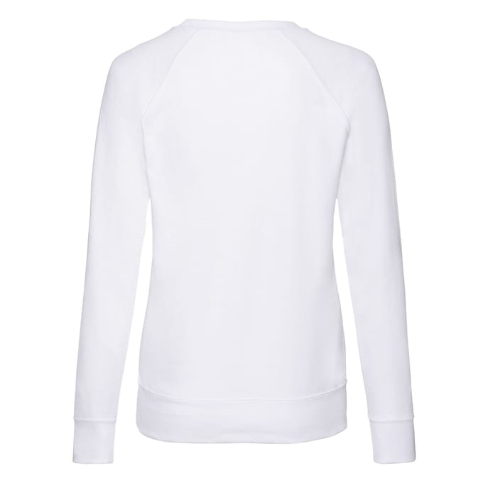 Fruit of the Loom Dames/Dames Lichtgewicht Lady Fit Raglan Sweatshirt (Wit)