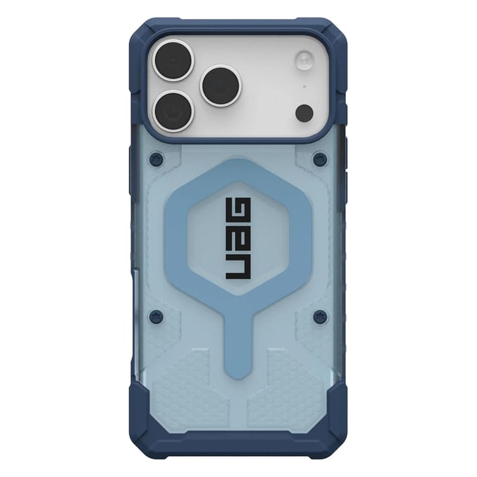 UAG Pathfinder Clear MagSafe Backcover met Lanyard voor de Apple iPhone 17 Pro - Clear / Blue Lanyard