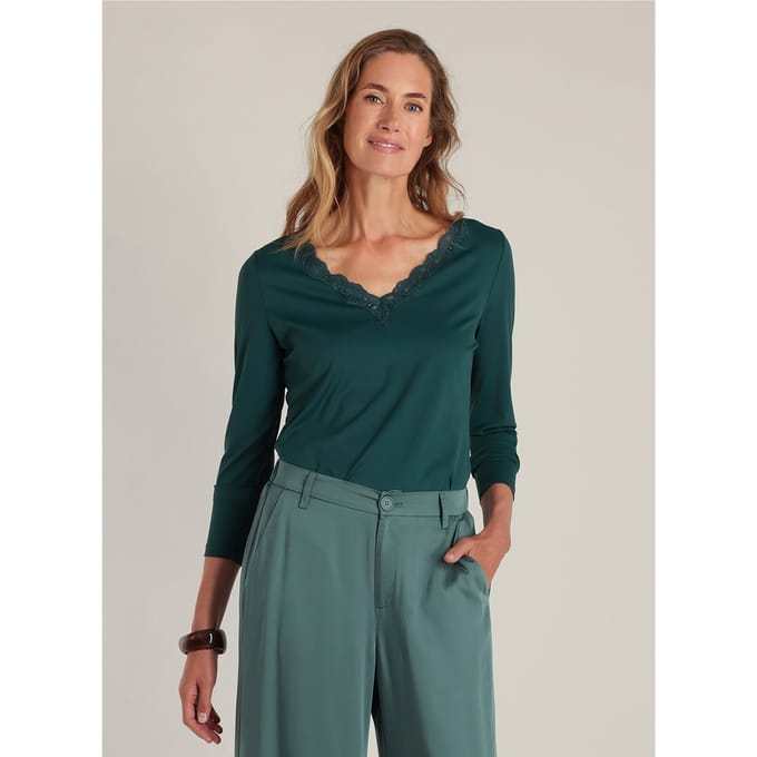 YEST Diliana Tops - Teal Green - maat 38