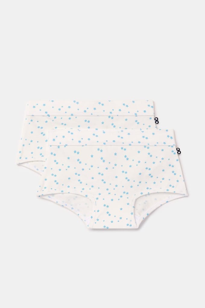 Woody 2 boxers meisjes - wit - ster - 262-10-SHD-Z/919 - maat 152