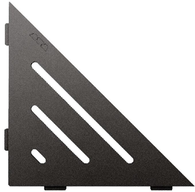Schlüter Shelf-E-S1 planchet 21x21 cm wave rvs structuur-gecoat donker antraciet