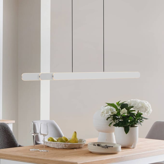 Schöner Wohnen LED hanglamp ADRIANA ROUND, wit, lengte 160 cm, metaal CCT