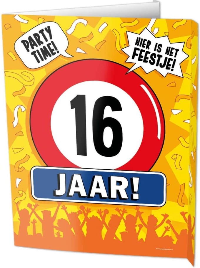 Window signs - 16 jaar
