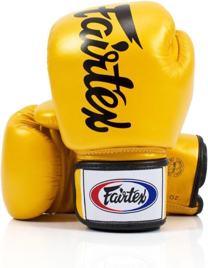Fairtex BGV19 Deluxe Bokshandschoenen - Goud/Geel - 16 oz