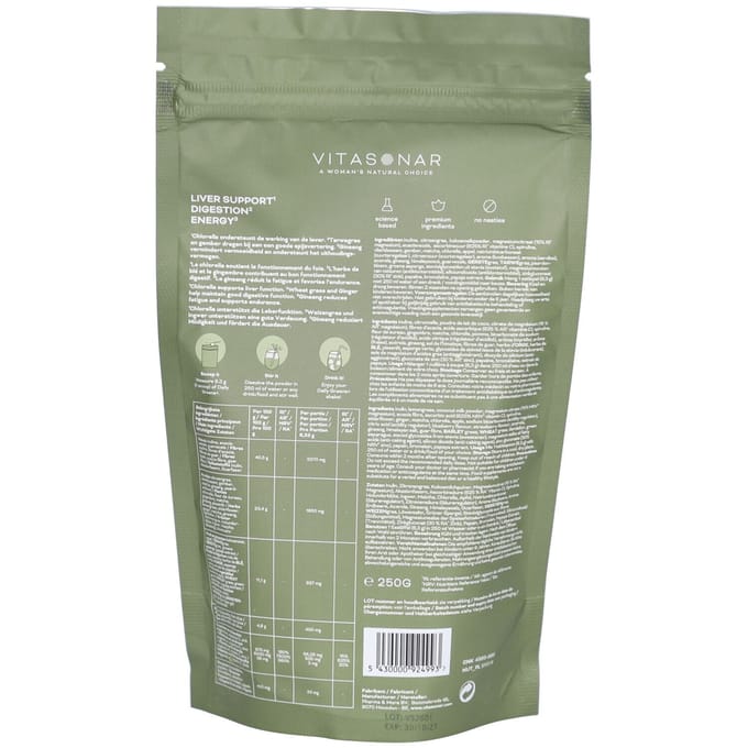 Vitasonar Daily Greens - Lever Detox & Spijsvertering - 250g