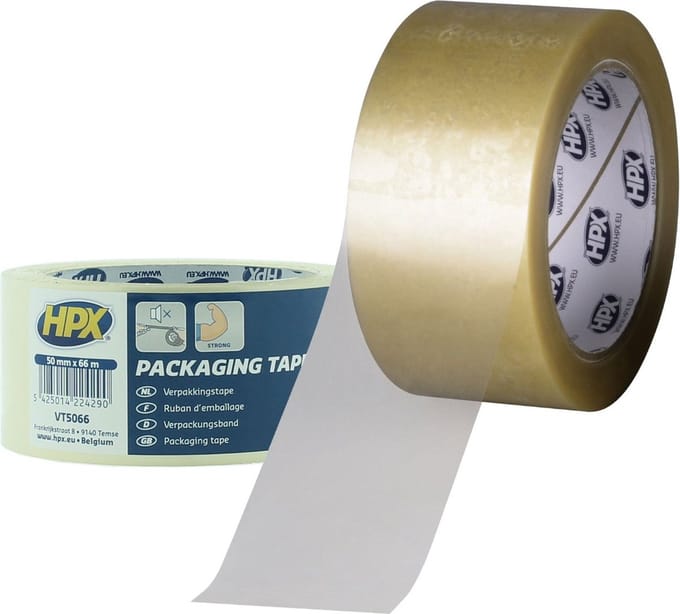 HPX - Verpakkingstape Premium - Transparant - 50mm x 66m