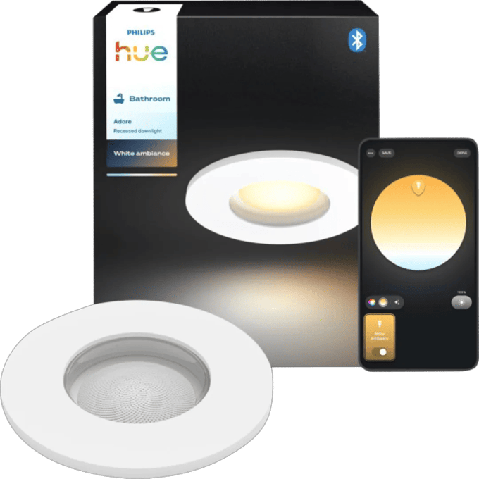 Philips Hue Adore badkamerinbouwspot - warm- tot koelwit licht - 1-pack - wit